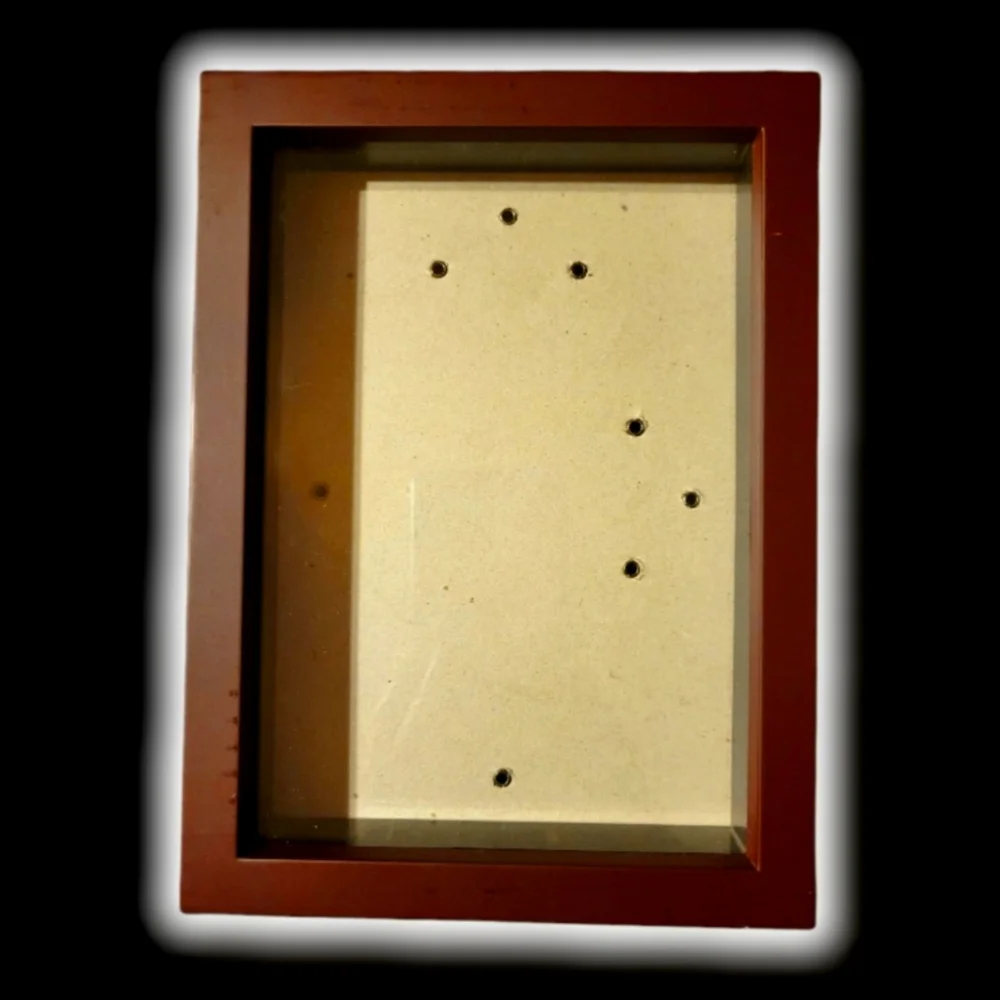 1 Vtg Frame/Shadow Box Plastics Reddish Brown Arts & Crafts NWOT